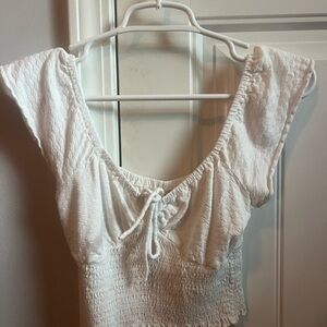 Billabong White Textured Blouse